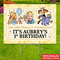34% OFF: Pooh 1st Photo All Weather PERSONALIZED BIG Yard Sign