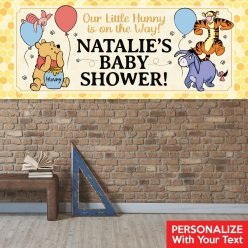 Pooh Baby Shower PERSONALIZED Giant Vinyl Keepsake Banner