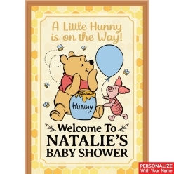 Pooh Baby Shower PERSONALIZED Giant Vinyl Keepsake Door Sign