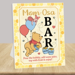 Winnie the Pooh Baby Mom-Osa Bar Stand-Up Easel Sign