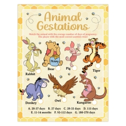 50% OFF: Pooh Baby Shower Animal Gestations Game Sheet