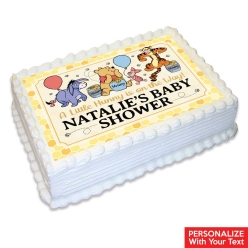 Winnie the Pooh Baby Shower Personalizable Edible Icing
