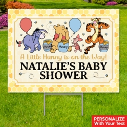 34% OFF: Pooh Shower All Weather PERSONALIZED Large Yard Sign