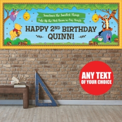 Pooh PERSONALIZED Giant Vinyl Keepsake Banner