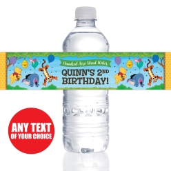 Pooh PERSONALIZED VINYL Bottle Labels - 10 PK