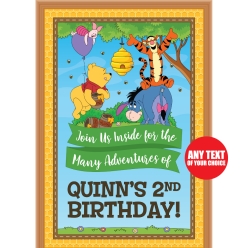 Pooh PERSONALIZED Giant Vinyl Keepsake Door Sign