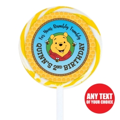 Pooh PERSONALIZED Lollipops - 12 Pack