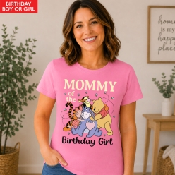 Mommy Classic Winnie The Pooh Pink T-shirt