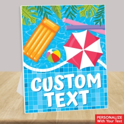 50% OFF: Pool Party Custom Text 14