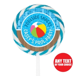 Pool Party PERSONALIZED Lollipops - 12 Pk