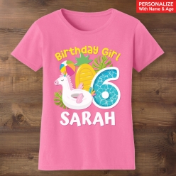 55% OFF: Pool Party Birthday Pink T-shirt