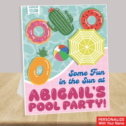 Summer Fun Pool Party Personalized 14