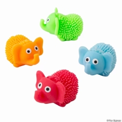 Bright Colour Elephant Porcupine Puffer Characters-12Pk