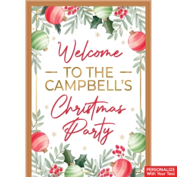 Pretty Christmas PERSONALIZED Giant Vinyl Keepsake Door Sign