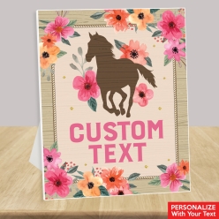 50% OFF: Pretty Horse Custom Text 14