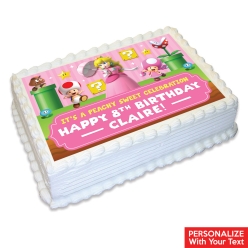 Princess Peach Personalized Edible Icing
