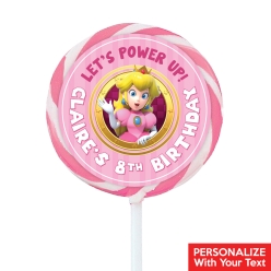 Princess Peach PERSONALIZED Lollipops - 12 Pk