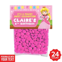 Princess Peach Personalized Treat Bags & Tags 24PK