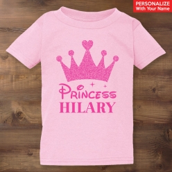 55% OFF: Princess Crown Personalized Pink T-shirt