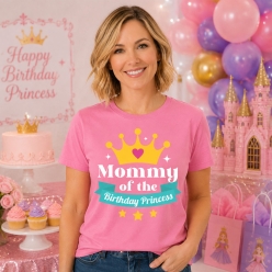 Mommy of Birthday Princess Pink T-shirt