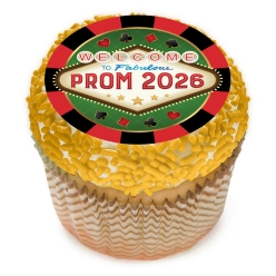 Casino Prom Cupcake Icing Toppers 12pk