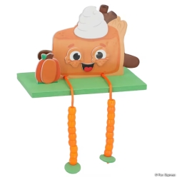 Pumpkin Pie Slice Dangle-Leg Craft Kit-12Pk