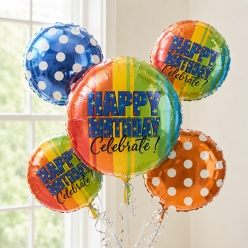 Rainbow Happy Birthday Jumbo Balloon Bouquet