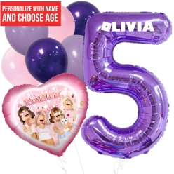 Roblox Girl PERSONALIZED Name & Single Digit Age Balloon Bouquet