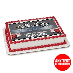 Race Car Personalizable Edible Icing