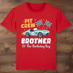 Pit Crew Brother Racing Red T-shirt