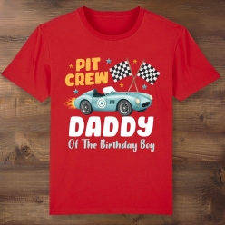 Pit Crew Daddy Racing Daddy Red T-shirt