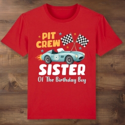 Pit Crew Sister Racing Red T-shirt