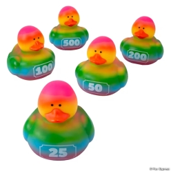 Rainbow Crane Machine Jackpot Rubber Ducks-25Pk