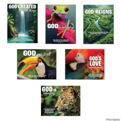 Rainforest VBS Bible Quotes BIG Poster Set-6Pk