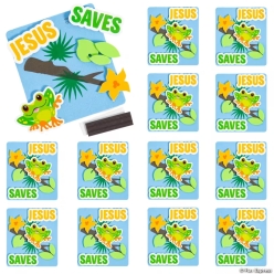 Rainforest VBS Tree Frog Magnet Craft Kit-12Pk