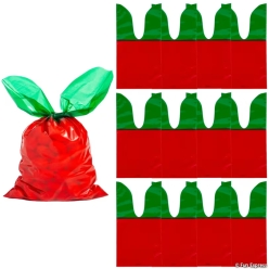 Red Apple School Party Cellophane Bags-12Pk