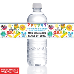 Religious Elementary Graduation PERSONALIZED Bottle Labels - 10p