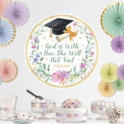 Grad Floral Religious Bible Verse 16