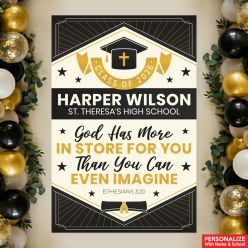 Religious Grad Ephesians PERSONALIZED 3FT Vinyl Vertical Banner