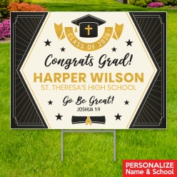 Religious Grad PERSONALIZED Yard Sign