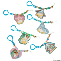 Simply Blessing Backpack Clip with Charm Craft Kit-48Pk