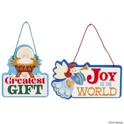 Religious Christmas Hanging Foam Sign Craft Kits-6Pk