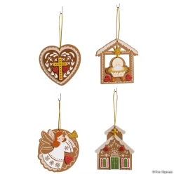Fireside Folk Gingerbread Religious Ornament Craft Kit-8Pk