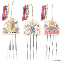 Religious Easter CYO Wind Chimes Craft Kit-12Pk
