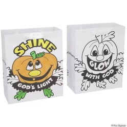 Religious CYO Halloween Pumpkin Gift Bags-10Pk