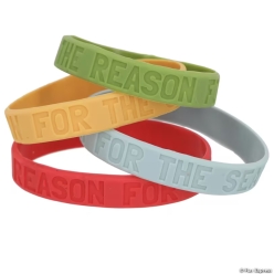 Religious Reason for the Season Rubber Bracelets-24Pk