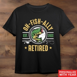 Oh-Fish-Ally Retired Black Tshirt