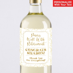 Retirement Gold PERSONALIZED Wine Label