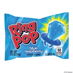Blue Raspberry Ring Pops Fruit Flavoured Candy-30Pk