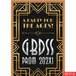 Roaring 20s Prom PERSONALIZED Giant Vinyl Keepsake Door Sign